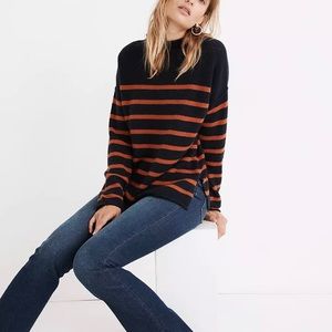 NWOT Striped Whitworth Mockneck Sweater in Coziest Yarn Size Small